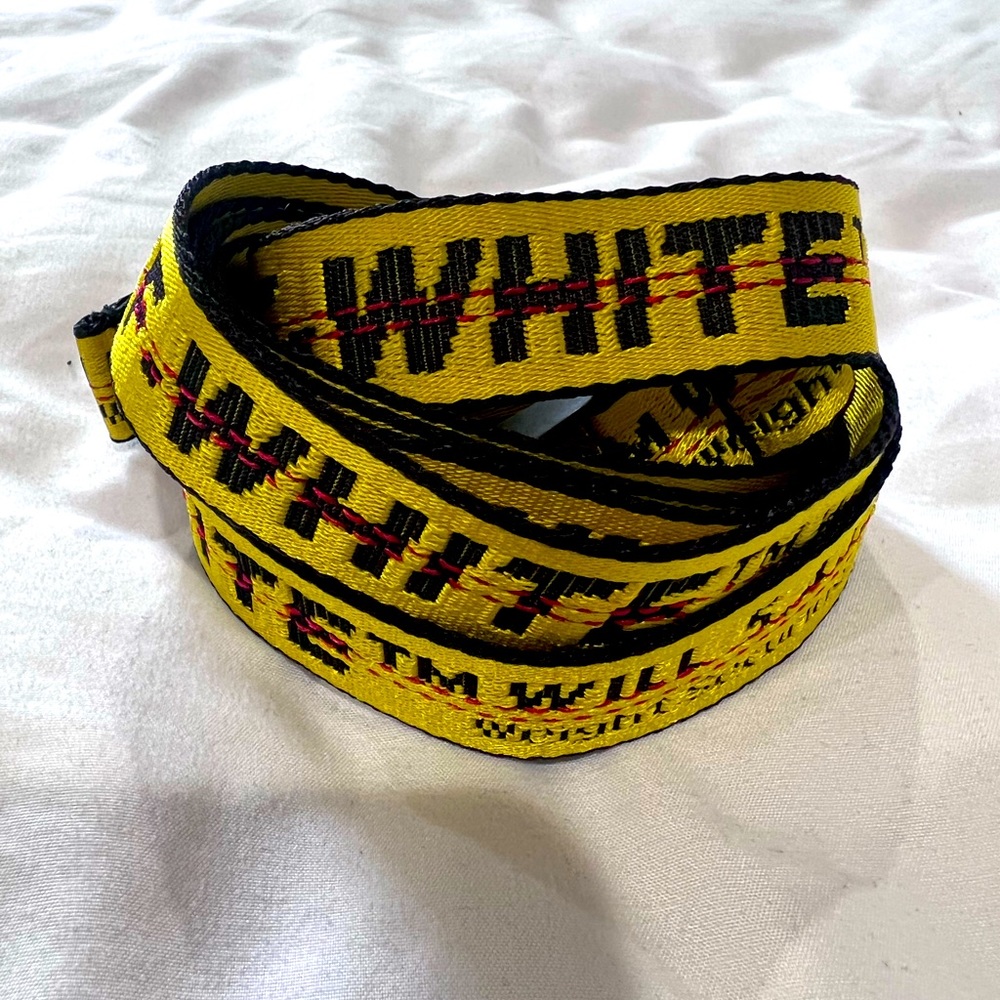Mini black and yellow Off-White industrial belt